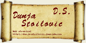 Dunja Stoilović vizit kartica